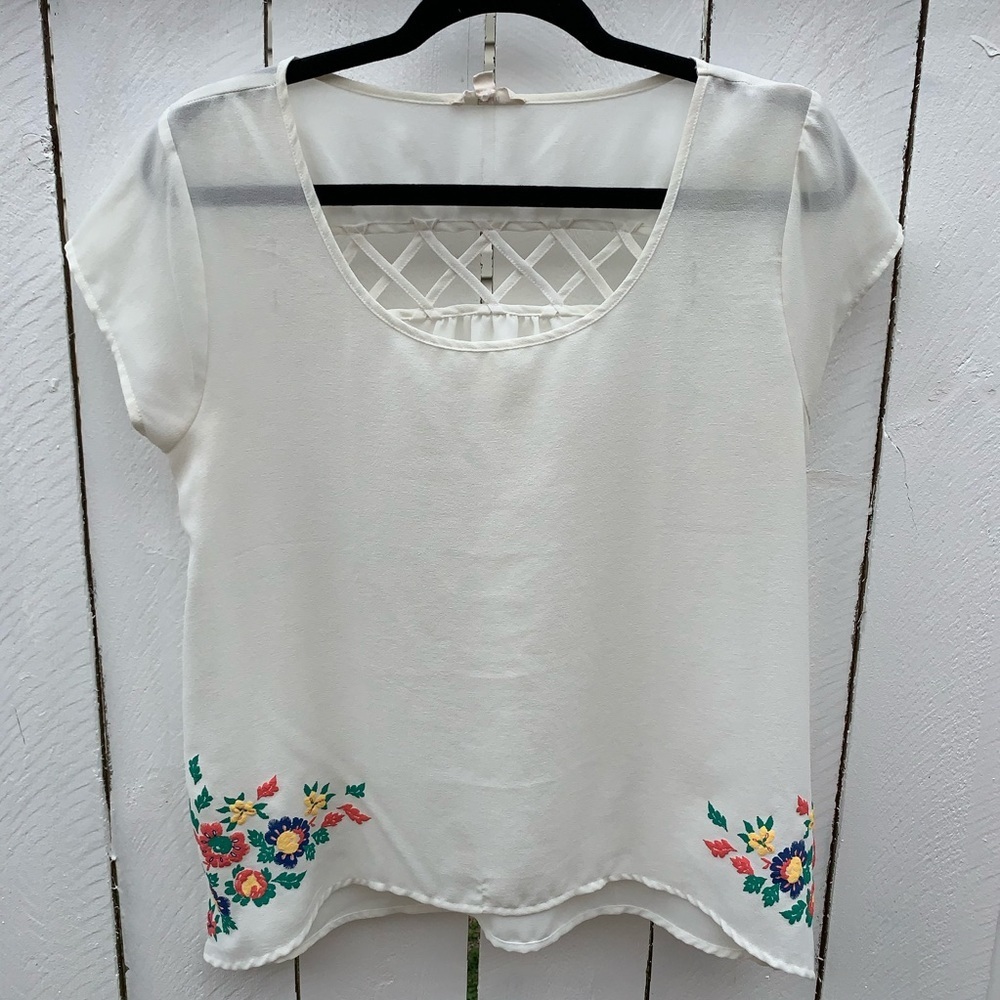 E( hanger) M Sheer Top by Anthropologie